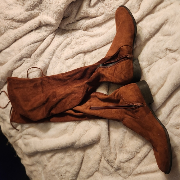 Unbranded Womens Tan Over-the-Knee Boots Size 11  EUC - Picture 3 of 4